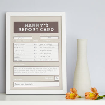 Personalised Grandma / Nanny Report Card, 4 of 8