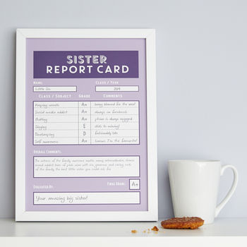 Personalised Sister Report Card, 2 of 9