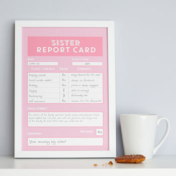 Personalised Sister Report Card, 4 of 9