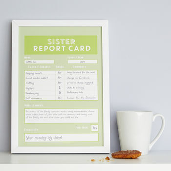 Personalised Sister Report Card, 3 of 9
