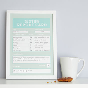 Personalised Sister Report Card, 8 of 9