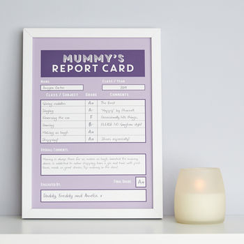Personalised Mummy / Mum Report Card, 4 of 9