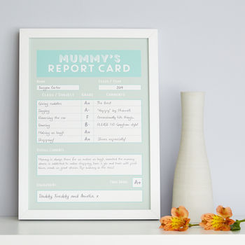 Personalised Mummy / Mum Report Card, 3 of 9