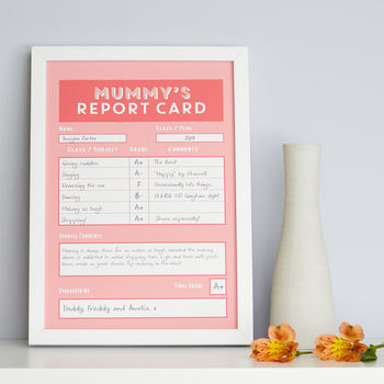 Personalised Mummy / Mum Report Card, 6 of 9