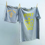 Matching Navy / Grey Pint Twin T Shirt Tops, thumbnail 7 of 11