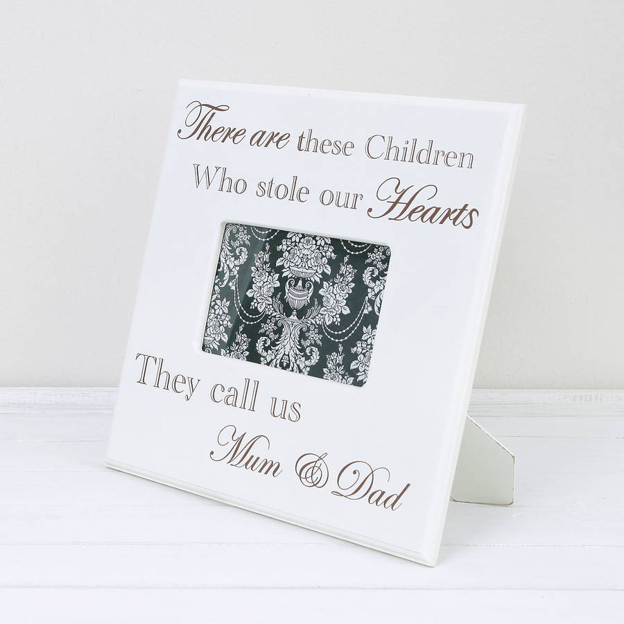 Cream Wooden Mum And Dad Photo Frame By Dibor