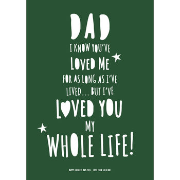 Father's Day 'Dad I've Loved You..' Print, 2 of 4