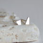 Sterling Silver Tiny Quadrilateral Earring Studs, thumbnail 4 of 6
