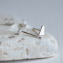 Sterling Silver Tiny Quadrilateral Earring Studs, thumbnail 2 of 6