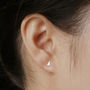 Sterling Silver Tiny Quadrilateral Earring Studs, thumbnail 3 of 6