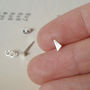 Sterling Silver Tiny Quadrilateral Earring Studs, thumbnail 5 of 6