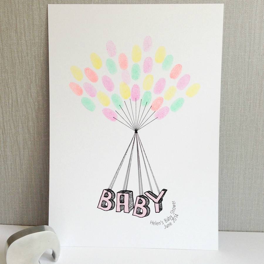personalised baby fingerprint balloon print by love those prints ...