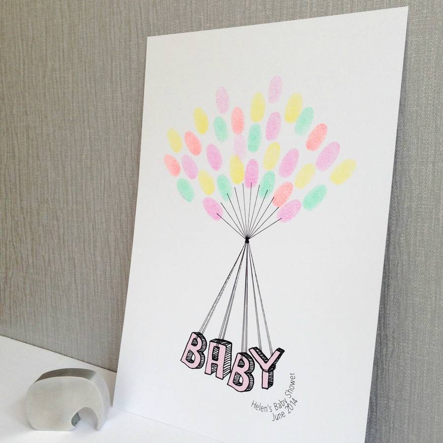 personalised baby fingerprint balloon print by love those prints ...