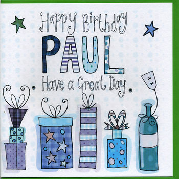 Personalised Male Birthday Present Card By Claire Sowden Design ...