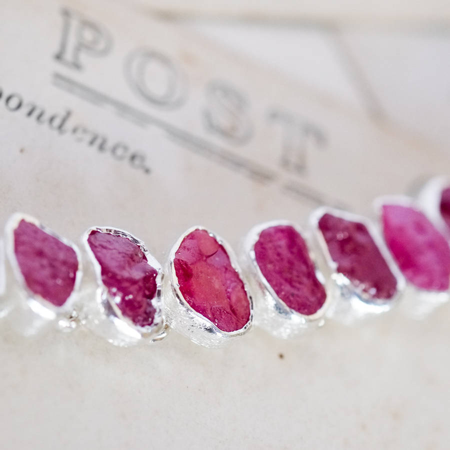 raw ruby bracelet