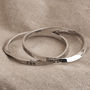 Message Bangle The Only Way To Have… Silver Plated, thumbnail 4 of 6