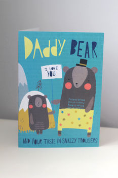 Daddy Bear Fathers Day Card In Blue, 5 of 5
