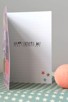 Daddy Bear Fathers Day Card In Pink, 2 of 4