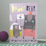 Daddy Bear Fathers Day Card In Pink, thumbnail 3 of 4