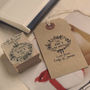 Eat Drink Be Merry Personalised Rubber Stamp, thumbnail 2 of 2