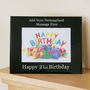 Personalised 21st Birthday Black Glass Frame, thumbnail 2 of 3