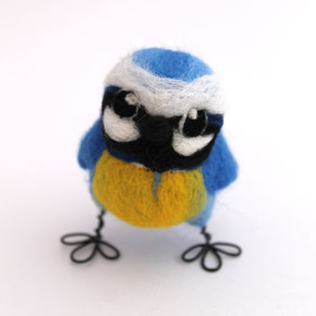 Baby Needle Felted Blue Tit, 2 of 8