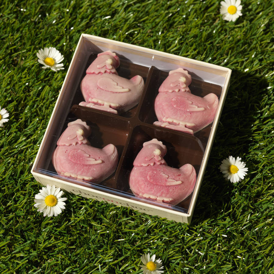 chocolate hens by choc on choc