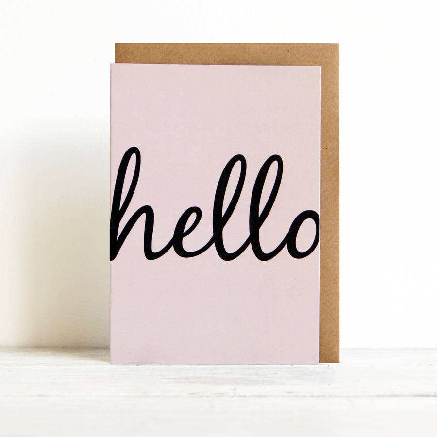 Hello Card By MULK | notonthehighstreet.com