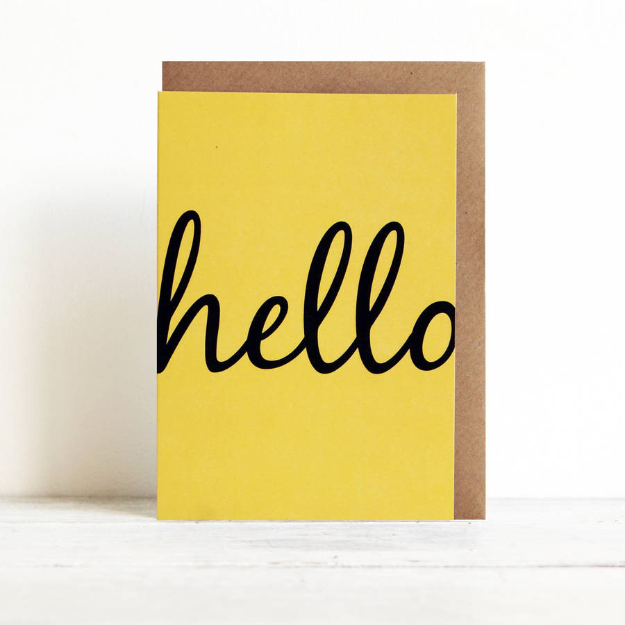 Hello Card By MULK | notonthehighstreet.com