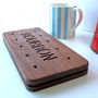 Personalised Bourbon Biscuit Wooden Coaster, thumbnail 4 of 6