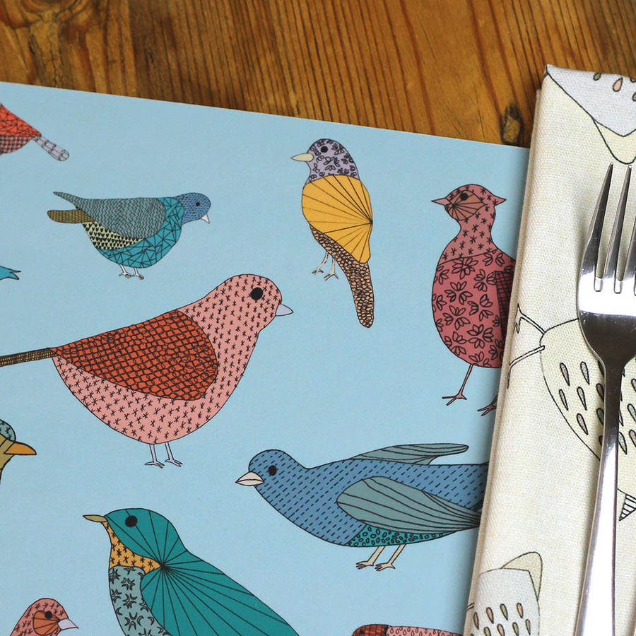 Bird And Floral Placemat By Lil3birdy