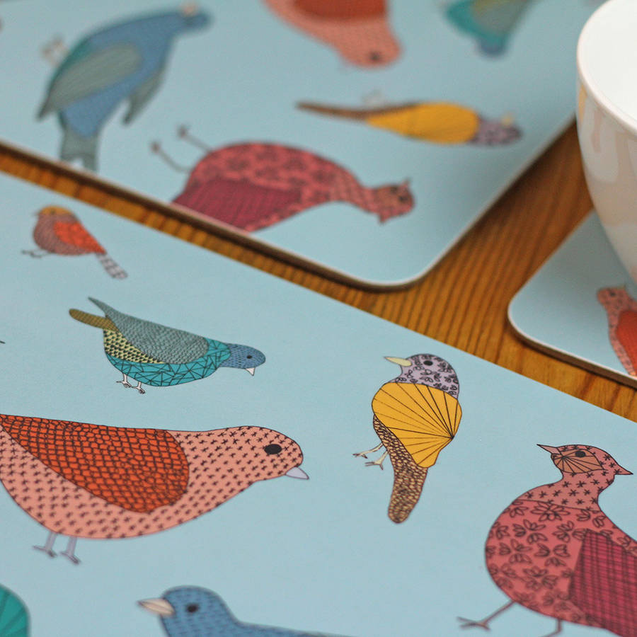 Bird And Floral Placemat By Lil3birdy