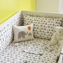 Grey Elephant Cot Bed Fitted Sheet, thumbnail 1 of 5