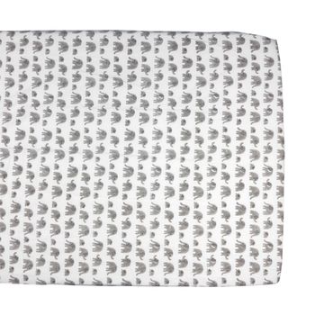 Grey Elephant Cot Bed Fitted Sheet, 3 of 5