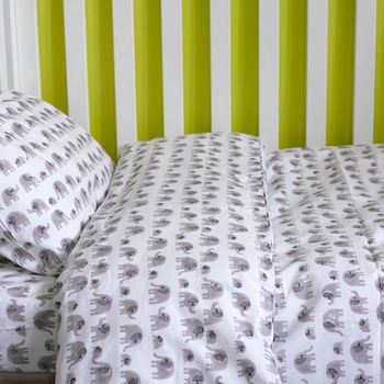 Grey Elephant Toddler Cot Bed Duvet Set, 2 of 4
