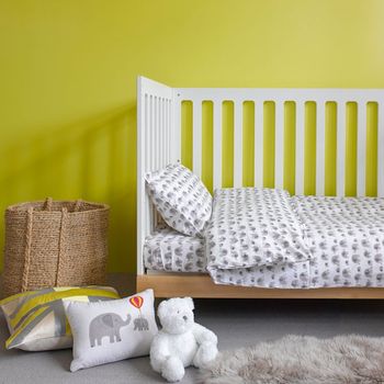 Grey Elephant Toddler Cot Bed Duvet Set, 3 of 4