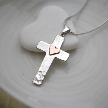 Personalised Gold Heart Cross, 6 of 9
