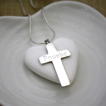 Personalised Gold Heart Cross, 7 of 9
