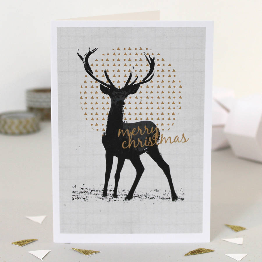 Merry Christmas Stag Card By Bonjour Pony | notonthehighstreet.com