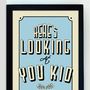 Here's Looking At You Art Print In Any Colour, thumbnail 2 of 7