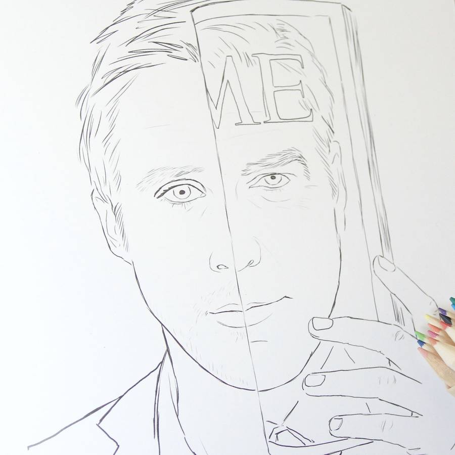 Ryan Gosling Colouring Book By Colour Me Good By Berylune