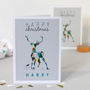 Personalised Happy Christmas Stag Card, thumbnail 1 of 3