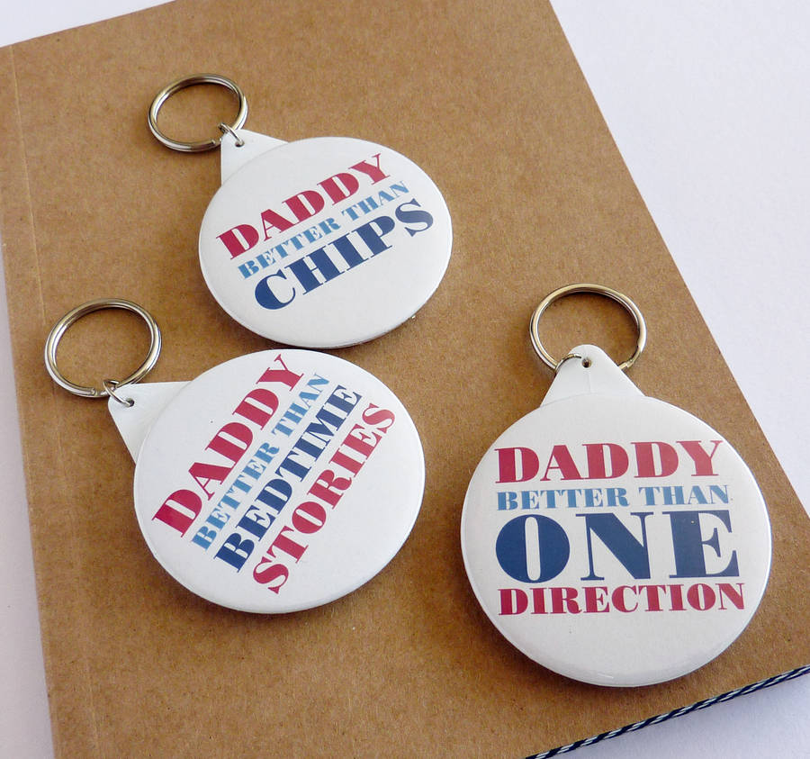 Father's Day Personalised Key Ring By Little Cherub Design