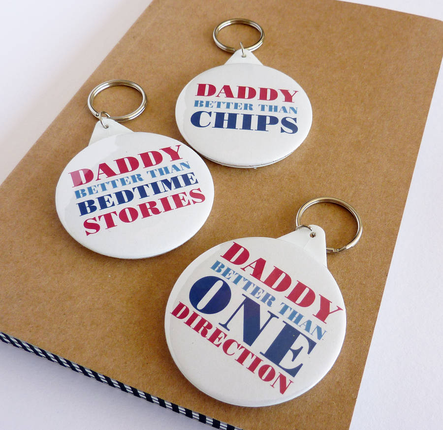 Father's Day Personalised Key Ring By Little Cherub Design