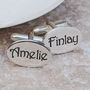 Personalised Silver Name Cufflinks, thumbnail 1 of 7