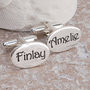 Personalised Silver Name Cufflinks, thumbnail 2 of 7