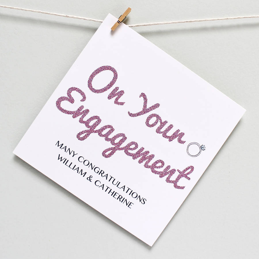 Personalised Engagement Congratulations Card By Love Give Ink 