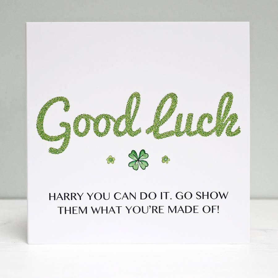 personalised good luck 'you can do it' card by martha brook ...