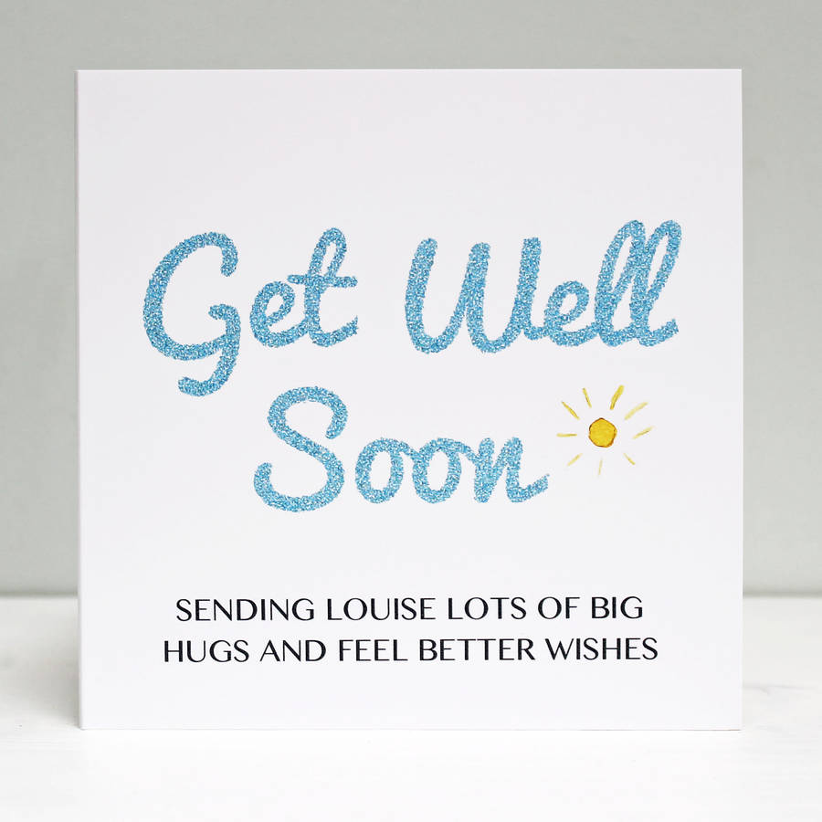 personalised get well soon 'big hugs' card by martha brook ...