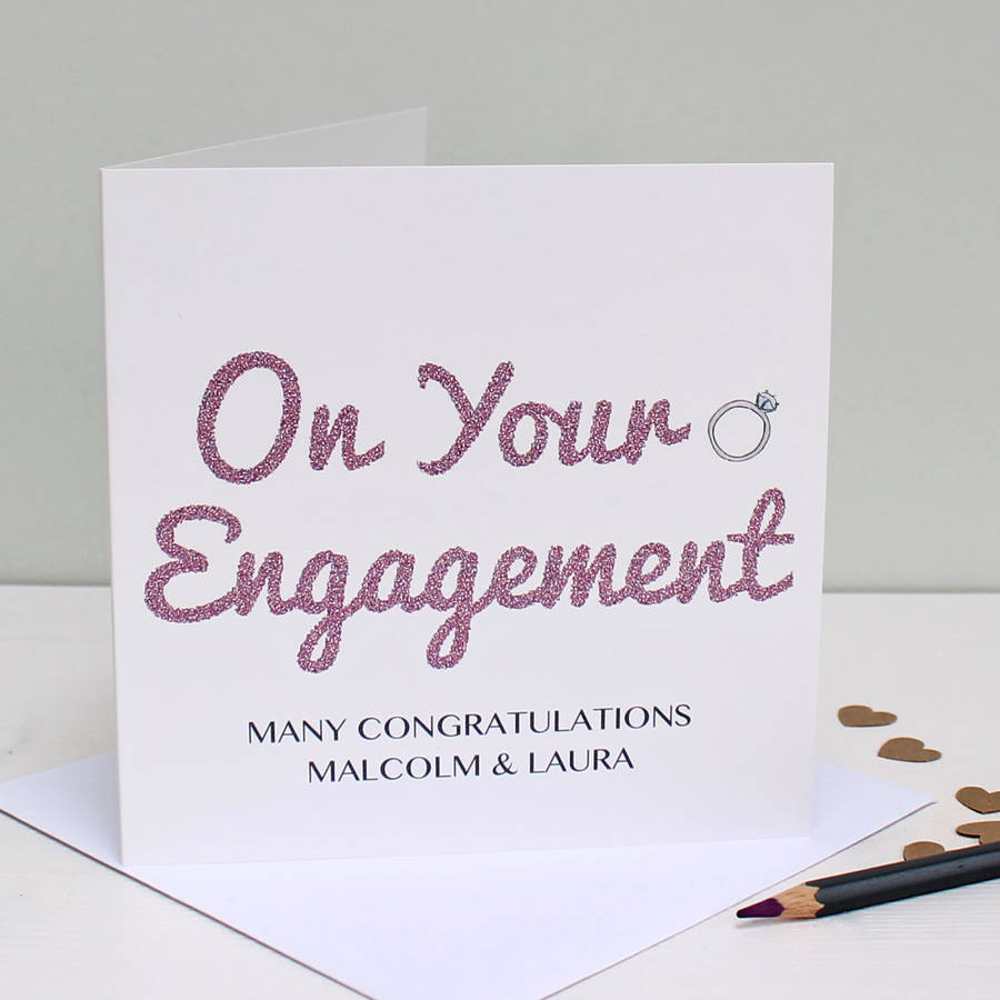 personalised engagement congratulations card by martha brook ...